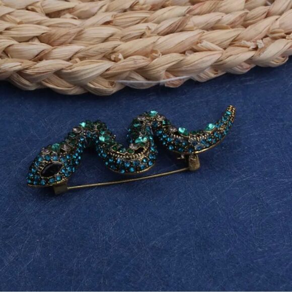 🐍 NEW sparkling slithering snake brooch 🐍 - Picture 5 of 6